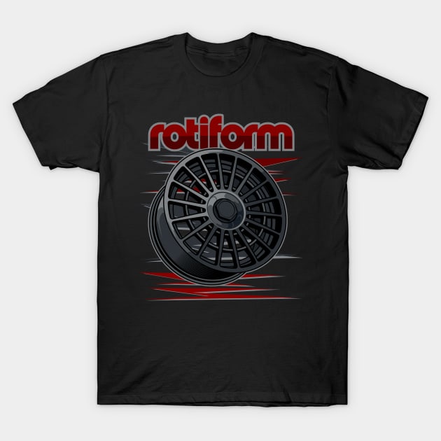 Rotiform Las R Wheel T-Shirt by idrdesign